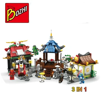 339 stks ninjago tempel airjitzu ninjago kleinere versie bozhi diy bouwstenen set compatibel speelgoed voor kids bouwstenen