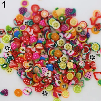 1000X Nail Art 3D Fruit Bloem Fimo Plakjes Polymeer Klei DIY Decoratie Sticker