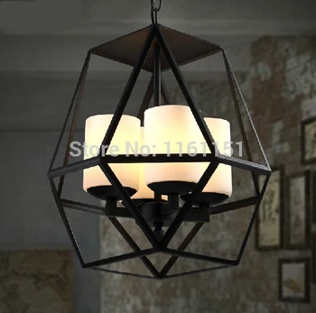 Creatieve Loft Vintage Industriële klassieke Metalen frame kaars hanglamp verlichting
