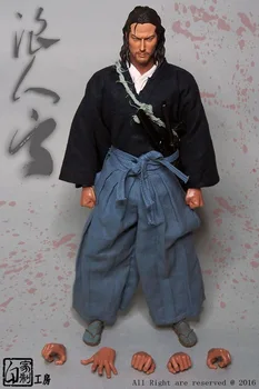 1:6 schaal Super flexibele figuur Japanse vagabond samurai YUN 12 "action figure pop Collectible Model plastic speelgoed