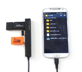 Acasis H027 Mobiele Tablet PC Oplaadkabel OTG Micro USB HUB 3 Poorten Gelijktijdige Opladen Power Transmisson Kabel Zwart