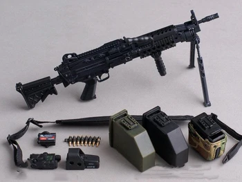 1:6 Speelgoed Pistool MK46 Mod1 Gen2 75002 MK46MOD1-AR Wapen Model 75002-3 Voor 12 "Militaire Soldaat Figuur Poppen