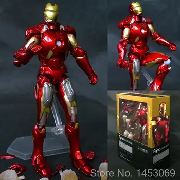 De Avengers Iron Man Mark VII MK42 Figma 217 PVC Action Figure Collectible Model Speelgoed 14 cm KT1627