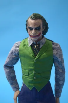 1/6 schaal pop. Batman joker hoofd + lichaam + kleding set, 12 "action figure pop, figuur model speelgoed, collectible figuur. volledige set geen doos