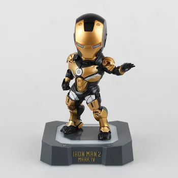 Film Figuur 17 CM 3 Kleuren Ei Aanval Iron Man 2 Mark IV met LED Licht PVC Action Figure Model Speelgoed Collectibles
