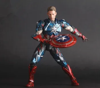 Film Figuur 25 CM De Avengers Burgeroorlog Captain America PVC Action Figure Collectible Speelgoed Model Kerstcadeau