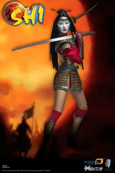 1/6 schaal Vrouwelijke Ninja Shi figuur pop naadloze rvs skeleton.12 "action figure pop. Collectible Figuur model speelgoed