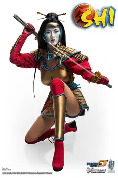 1/6 schaal Vrouwelijke Ninja Shi figuur pop naadloze rvs skeleton.12 "action figure pop. Collectible Figuur model speelgoed
