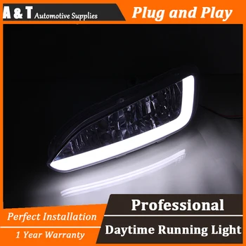 Een & T auto styling Voor Hyundai IX45 LED DRL Voor Hyundai IX45 led mistlampen dagrijverlichting Hoge helderheid gids LED DRL